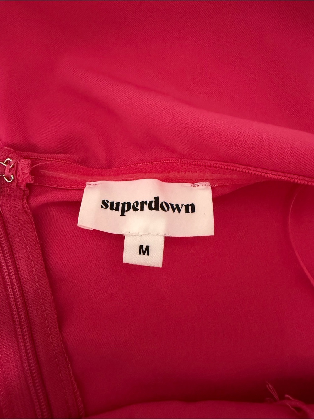 superdown Hot Pink Off-Shoulder Ruffle Dress - Picture 3 of 6